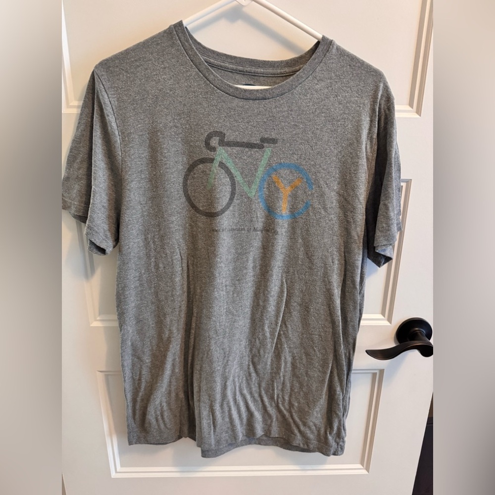 Old Navy Gray Bicycle Graphic Tee